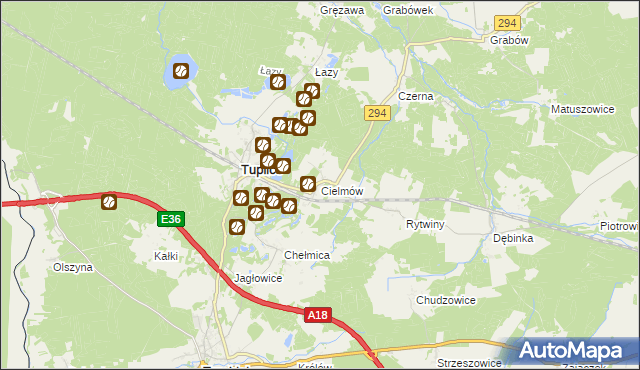 mapa Cielmów, Cielmów na mapie Targeo