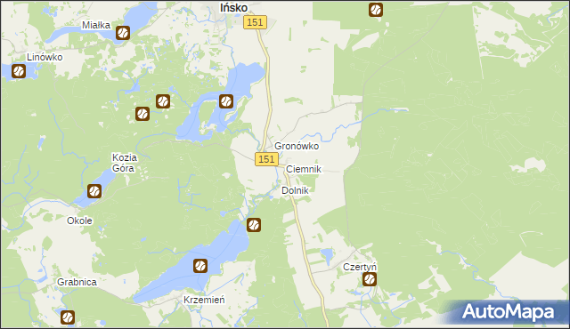 mapa Ciemnik, Ciemnik na mapie Targeo