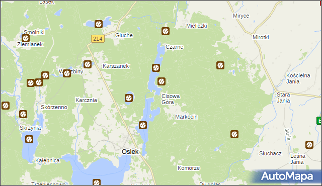 mapa Cisowa Góra, Cisowa Góra na mapie Targeo