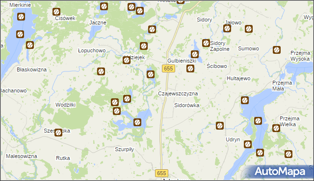 mapa Czajewszczyzna, Czajewszczyzna na mapie Targeo