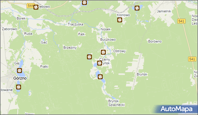 mapa Czarny Bryńsk, Czarny Bryńsk na mapie Targeo