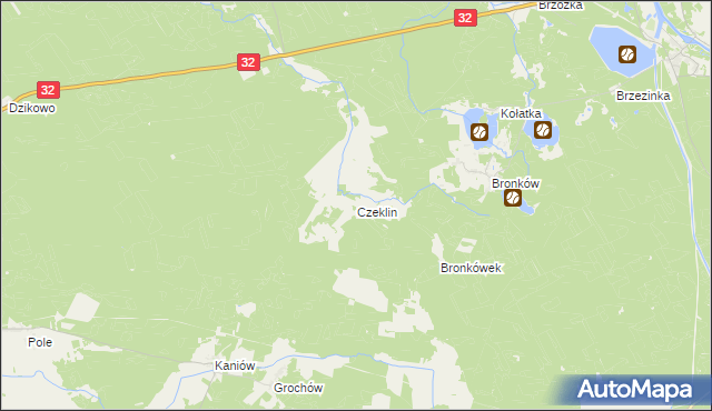 mapa Czeklin, Czeklin na mapie Targeo