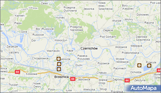 mapa Czernichów powiat krakowski, Czernichów powiat krakowski na mapie Targeo