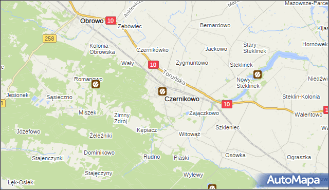 mapa Czernikowo, Czernikowo na mapie Targeo