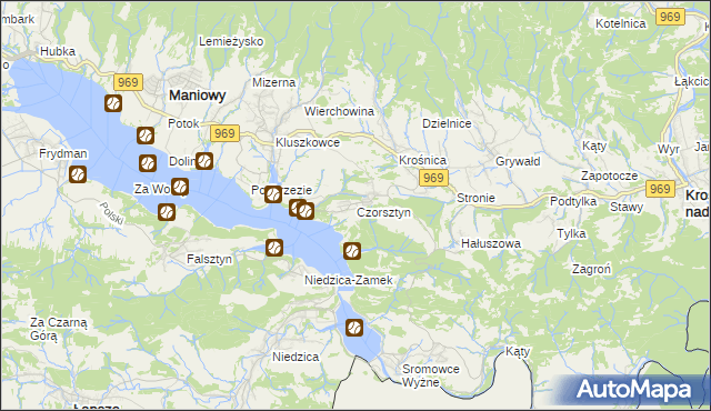 mapa Czorsztyn, Czorsztyn na mapie Targeo