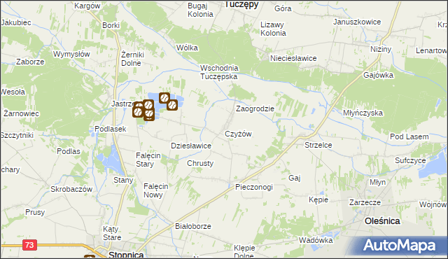 mapa Czyżów gmina Stopnica, Czyżów gmina Stopnica na mapie Targeo