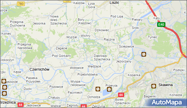 mapa Dąbrowa Szlachecka, Dąbrowa Szlachecka na mapie Targeo