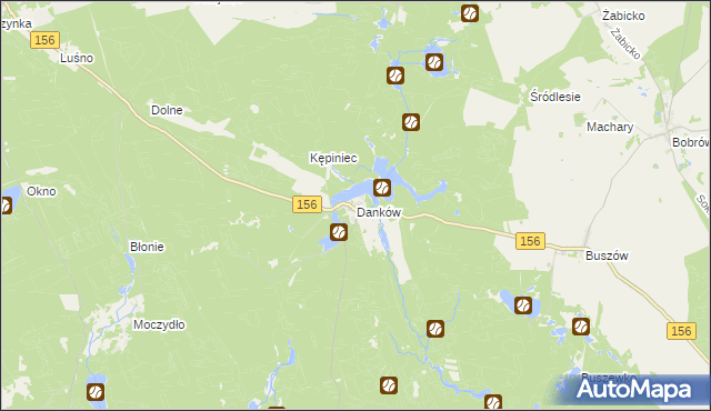 mapa Danków gmina Strzelce Krajeńskie, Danków gmina Strzelce Krajeńskie na mapie Targeo