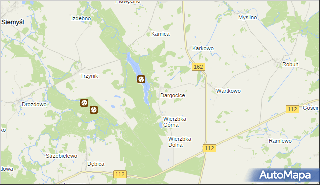 mapa Dargocice, Dargocice na mapie Targeo