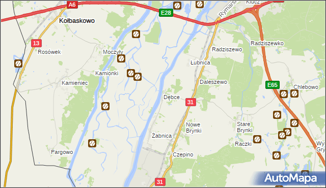 mapa Dębce, Dębce na mapie Targeo