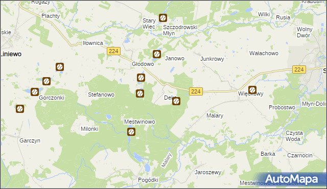 mapa Deka, Deka na mapie Targeo