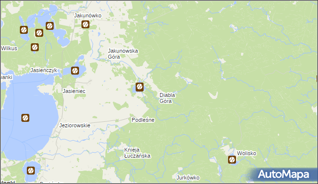 mapa Diabla Góra, Diabla Góra na mapie Targeo