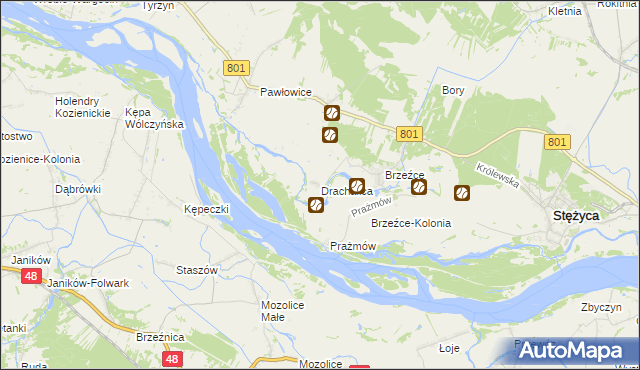 mapa Drachalica, Drachalica na mapie Targeo