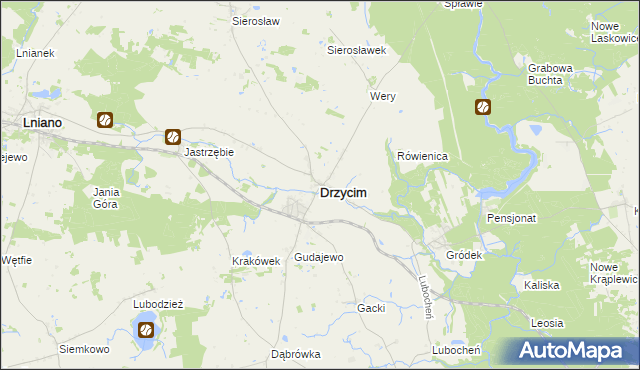 mapa Drzycim, Drzycim na mapie Targeo