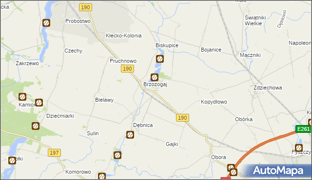 mapa Działyń gmina Kłecko, Działyń gmina Kłecko na mapie Targeo