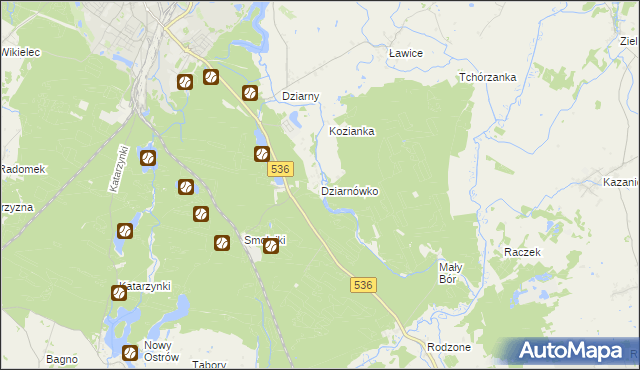 mapa Dziarnówko, Dziarnówko na mapie Targeo