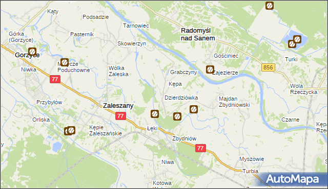 mapa Dzierdziówka, Dzierdziówka na mapie Targeo