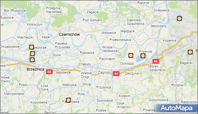 mapa Facimiech, Facimiech na mapie Targeo