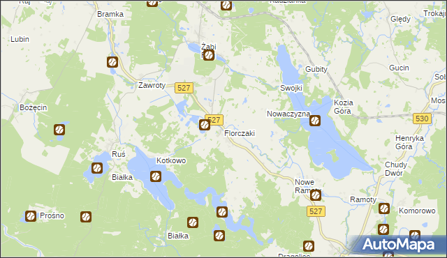 mapa Florczaki, Florczaki na mapie Targeo