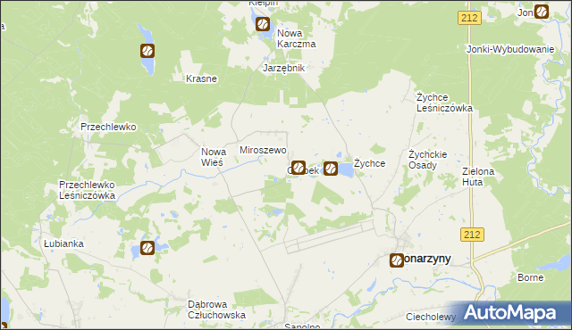 mapa Garbek, Garbek na mapie Targeo