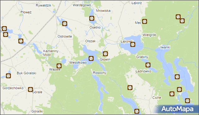 mapa Głowin, Głowin na mapie Targeo