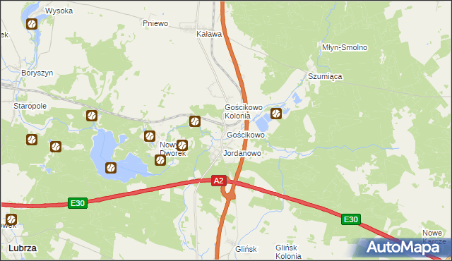 mapa Gościkowo, Gościkowo na mapie Targeo