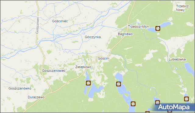 mapa Gościm, Gościm na mapie Targeo