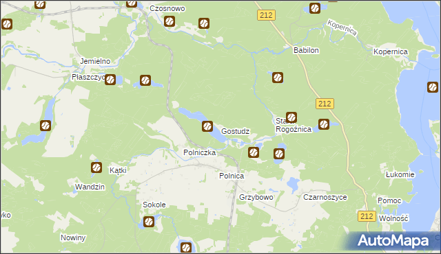 mapa Gostudz, Gostudz na mapie Targeo