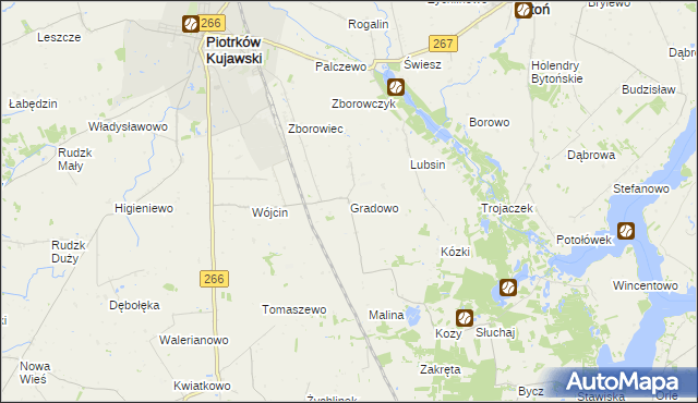 mapa Gradowo, Gradowo na mapie Targeo