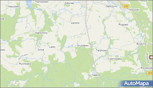 mapa Gruszewo, Gruszewo na mapie Targeo