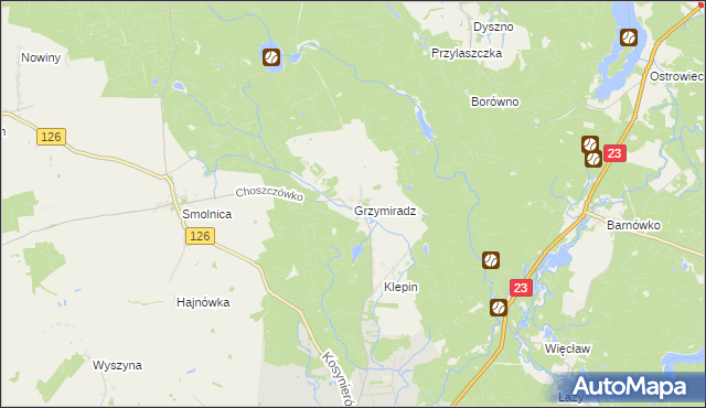 mapa Grzymiradz, Grzymiradz na mapie Targeo