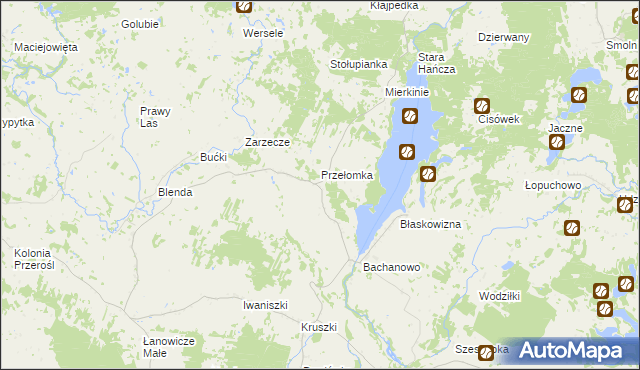 mapa Hańcza, Hańcza na mapie Targeo