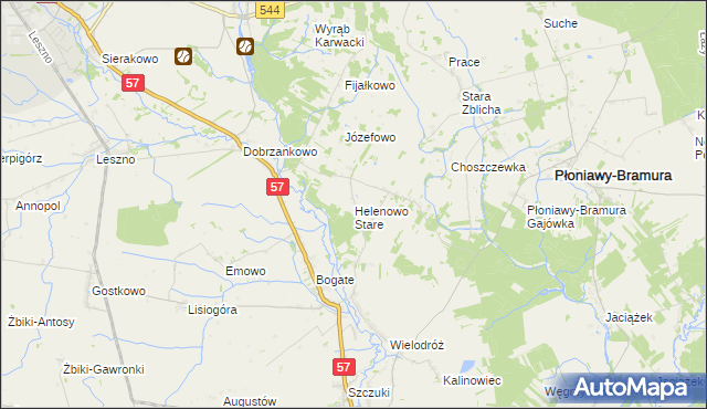 mapa Helenowo Stare, Helenowo Stare na mapie Targeo