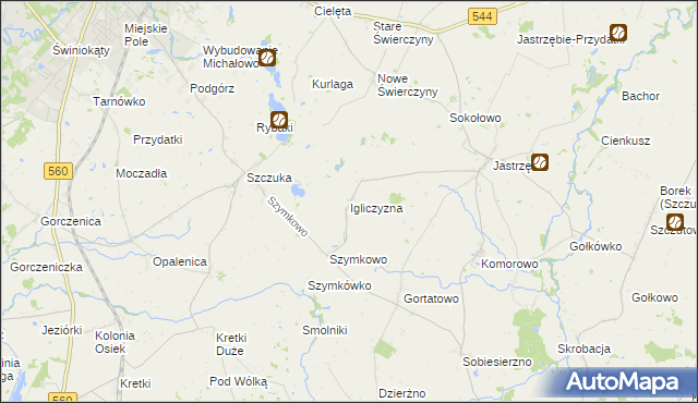 mapa Igliczyzna, Igliczyzna na mapie Targeo