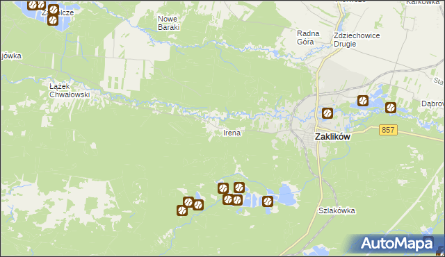 mapa Irena gmina Zaklików, Irena gmina Zaklików na mapie Targeo