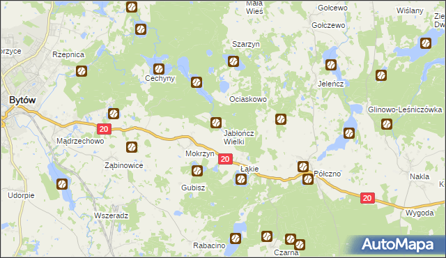 mapa Jabłończ Wielki, Jabłończ Wielki na mapie Targeo