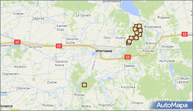 mapa Jabłonica gmina Wieniawa, Jabłonica gmina Wieniawa na mapie Targeo