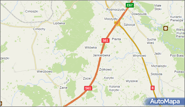 mapa Jankielówka, Jankielówka na mapie Targeo