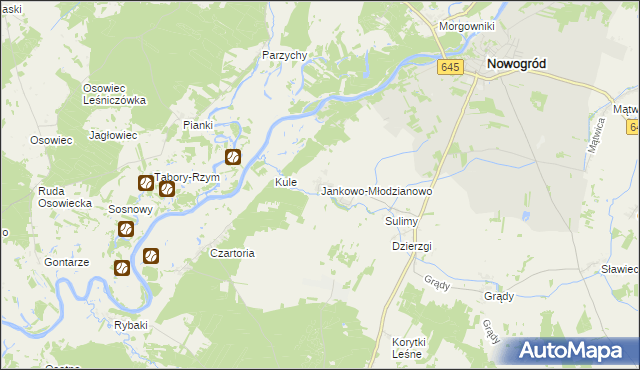 mapa Jankowo-Młodzianowo, Jankowo-Młodzianowo na mapie Targeo