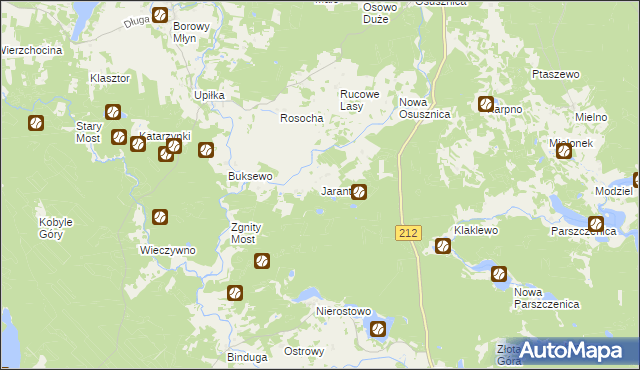 mapa Jaranty, Jaranty na mapie Targeo