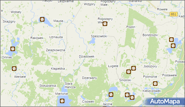 mapa Jegliniszki, Jegliniszki na mapie Targeo