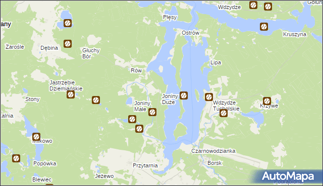 mapa Joniny Duże, Joniny Duże na mapie Targeo