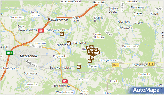 mapa Kaczków, Kaczków na mapie Targeo