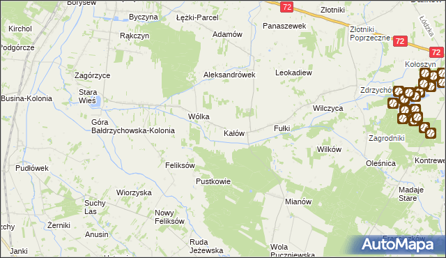 mapa Kałów, Kałów na mapie Targeo