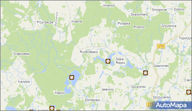 mapa Kapice gmina Połczyn-Zdrój, Kapice gmina Połczyn-Zdrój na mapie Targeo