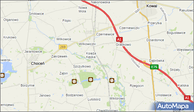 mapa Kępka Szlachecka, Kępka Szlachecka na mapie Targeo