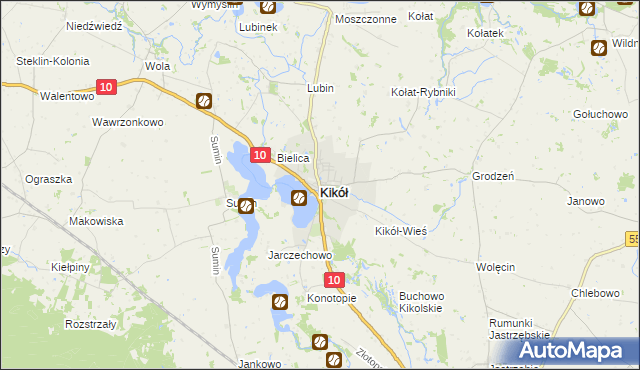 mapa Kikół, Kikół na mapie Targeo