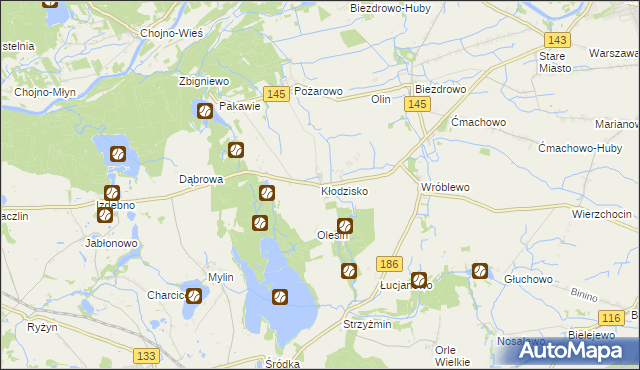 mapa Kłodzisko, Kłodzisko na mapie Targeo