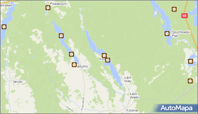 mapa Kobiel, Kobiel na mapie Targeo