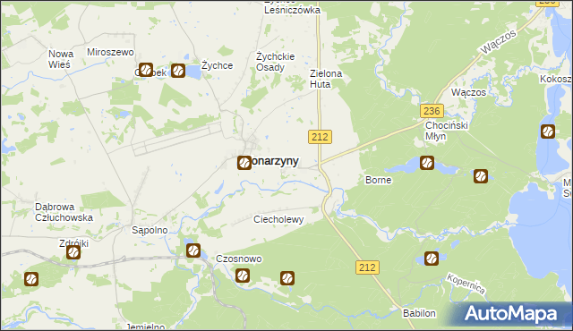 mapa Konarzynki, Konarzynki na mapie Targeo